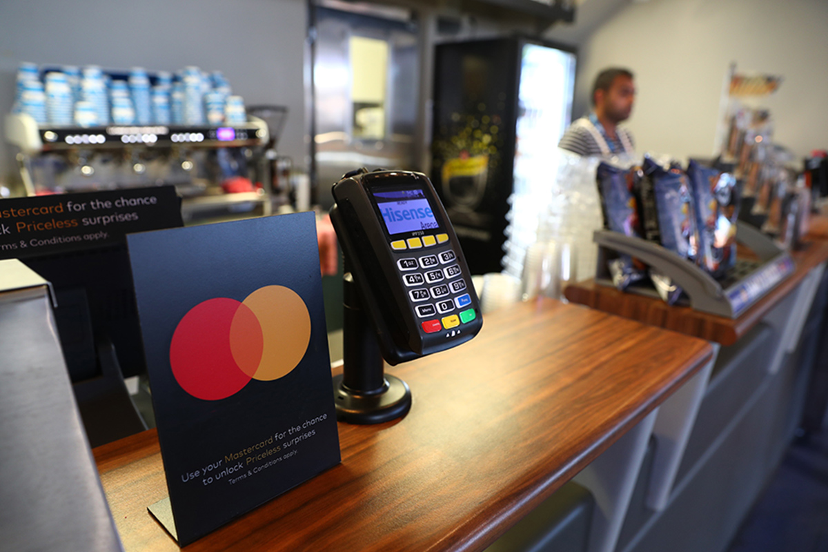 Mastercard symbol at point of sale