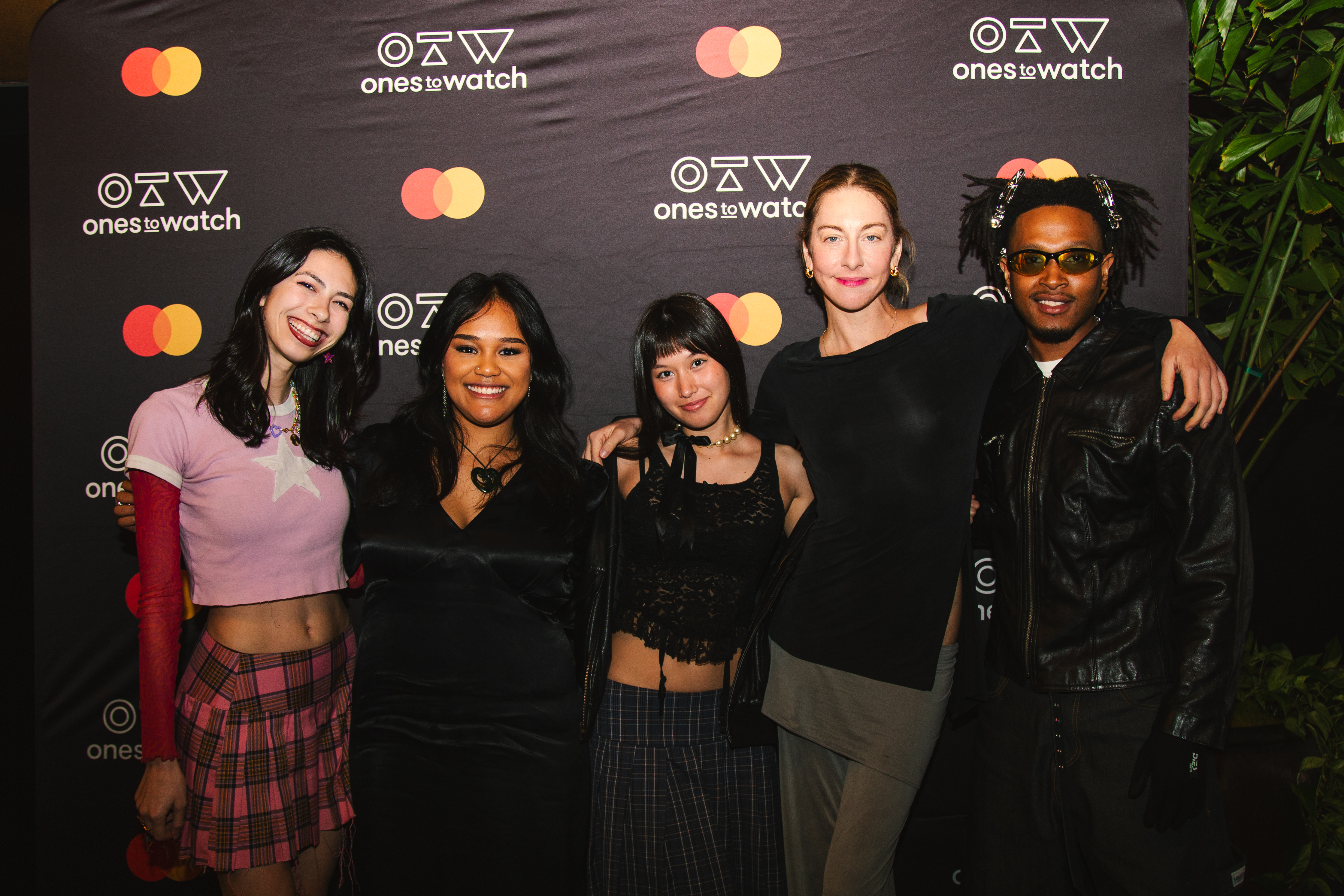 Brooke Alexx, JANAYAH, Juliet Ivy, Este Haim and Asha Imuno at the Mastercard Artist Accelerator season two launch event in Los Angeles.