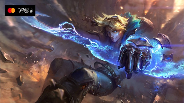 【エズリアル】毎年変わる5つのリーグ・オブ・レジェンド「チャンピオン」のキャラクター画像がMastercardから独占配信され、ファンが入手することができます。