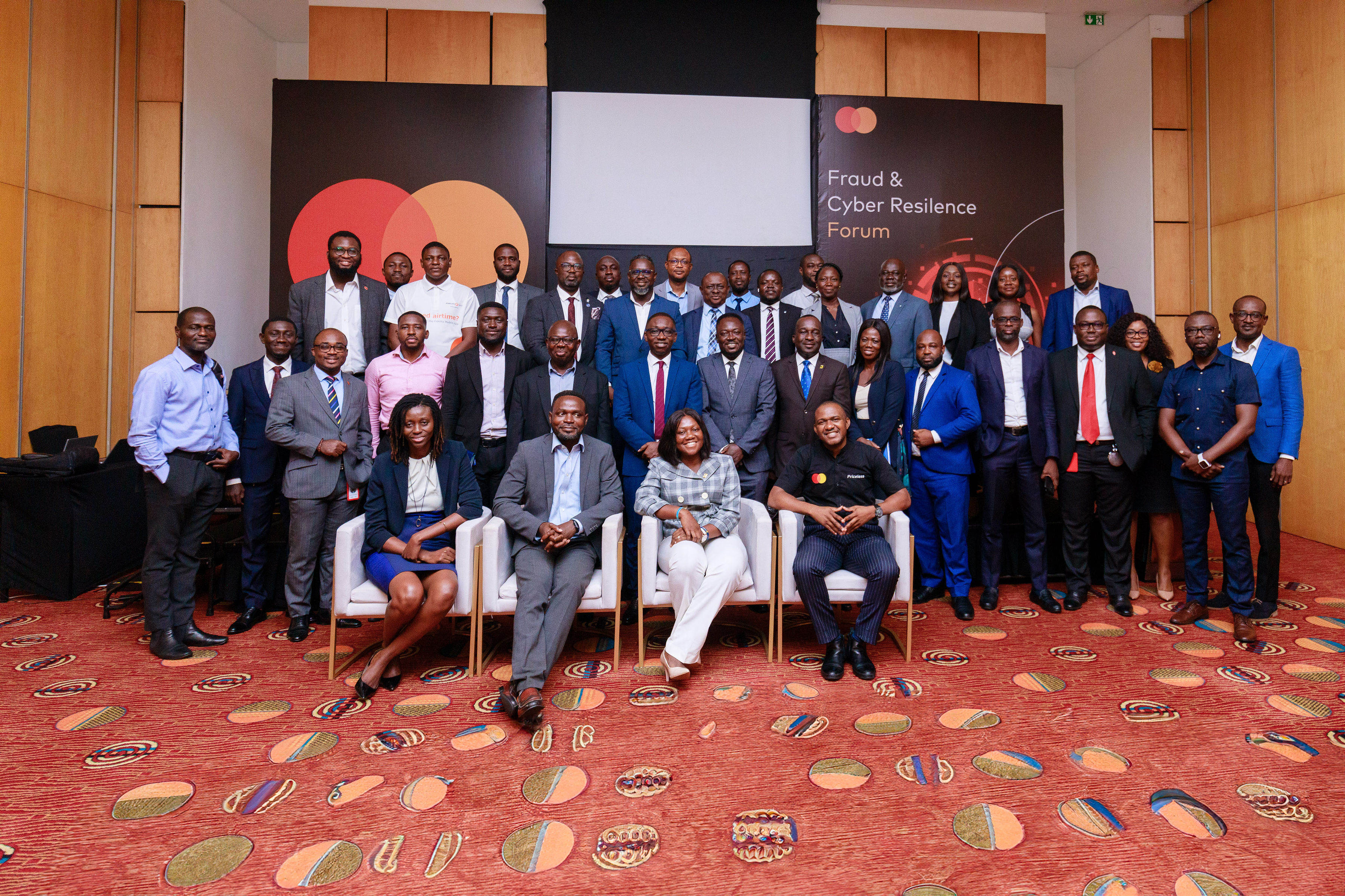 Key stakeholders at the second edition of the Mastercard Fraud and Cyber Resilience Forum on April 16, 2024, in Accra, Ghana.