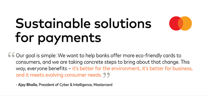 Sustainable solutions for payments - A